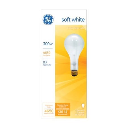 GE300W CLR STD LGT Bulb